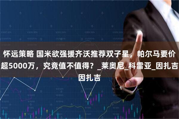怀远策略 国米欲强援齐沃推荐双子星，帕尔马要价超5000万，究竟值不值得？_莱奥尼_科雷亚_因扎吉